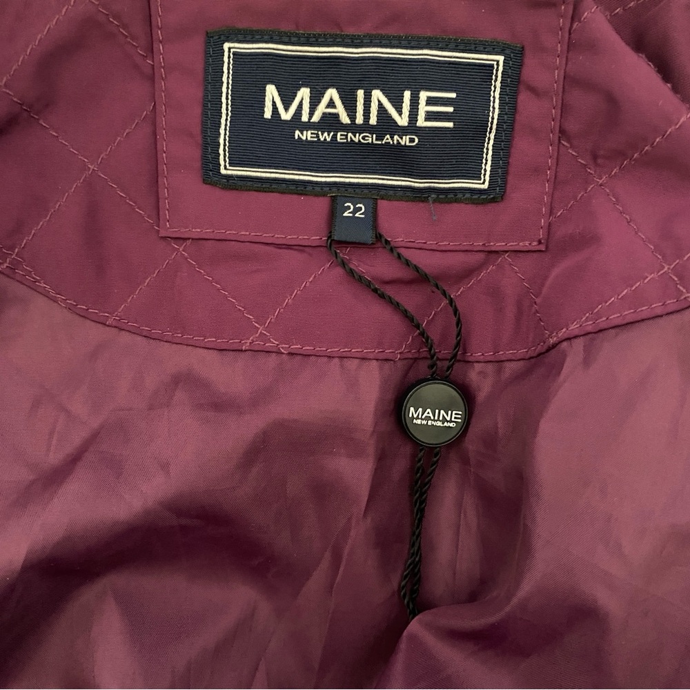 Maine New England Women’s Plum Utility‎ Jacket US 18 Pockets Outdoor Coat NWOT - Picture 9 of 13